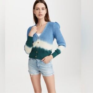 Veronica Beard Blue and Green Gradient Cardigan